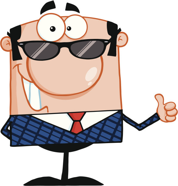 商人戴着太阳镜竖起大拇指图片下载