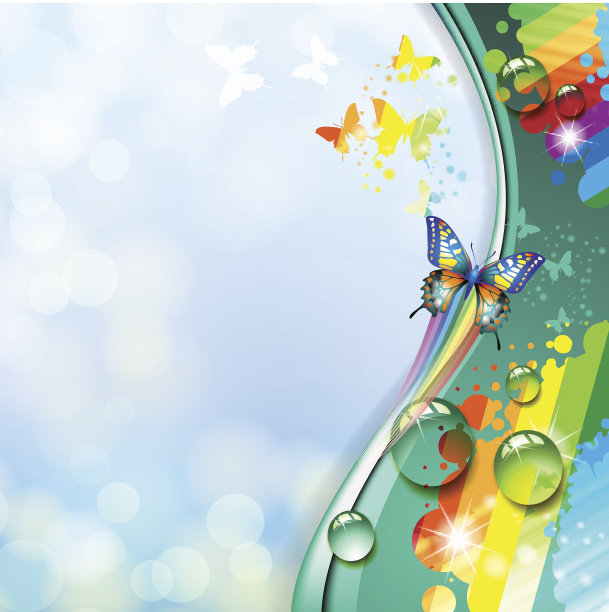 背景与蝴蝶图片下载