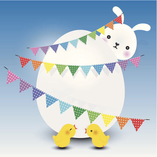 复活节兔子和小鸡图片下载