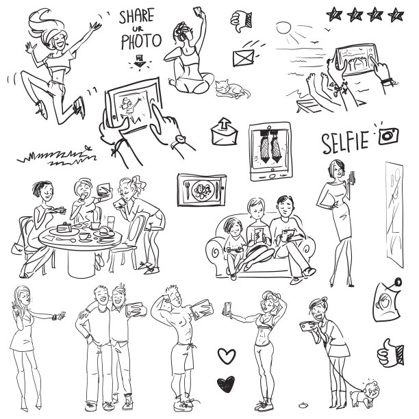 人拍照。涂鸦图片下载