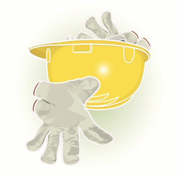 头盔和工作手套图片下载