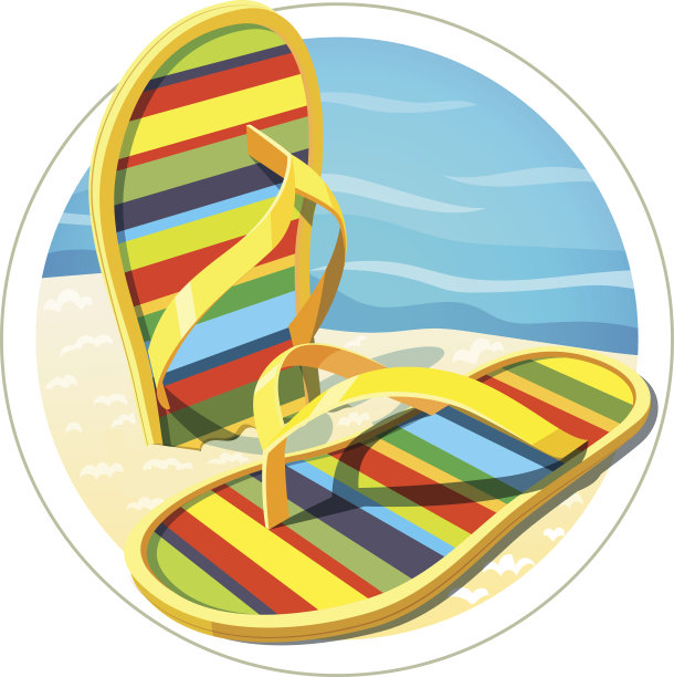 沙滩人字拖图片下载