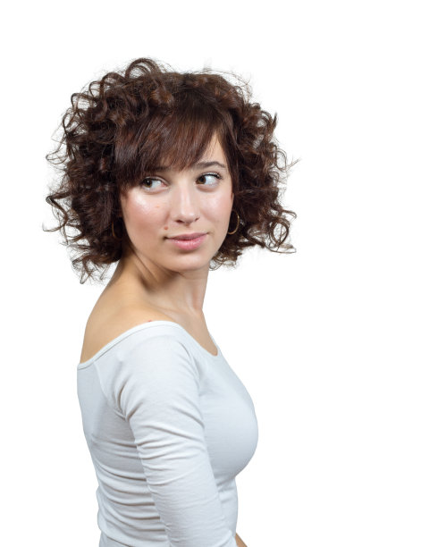 白底上的巴拿马裔美国女性图片下载