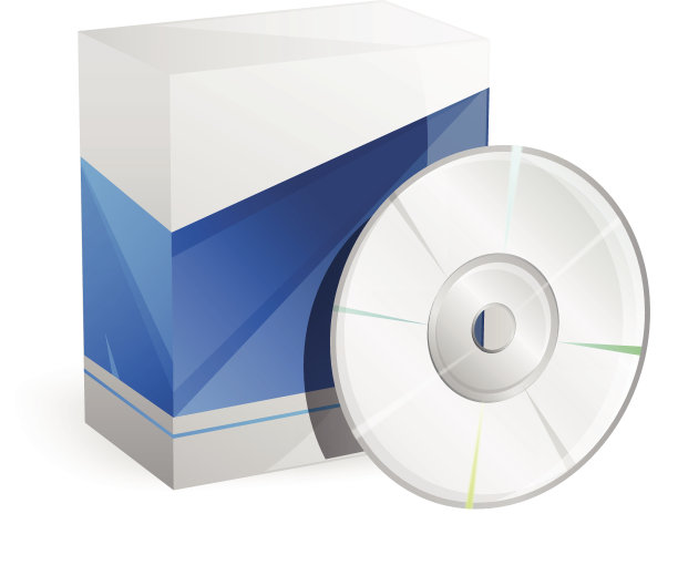 一套空白产品盒与媒体光盘图片下载