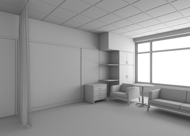 《灰色医院的休息室图片下载