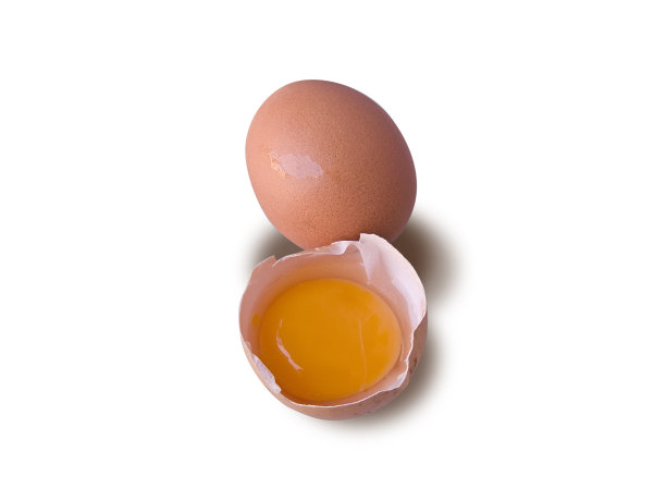 鸡蛋和破半，孤立在白色图片下载