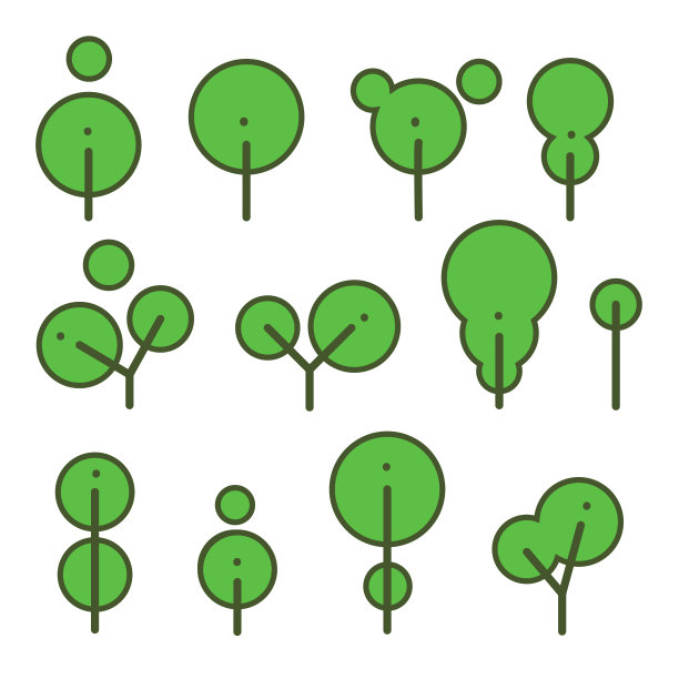 周围种植环保树木图片下载