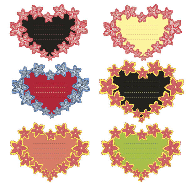 心形的矢量框架图片下载