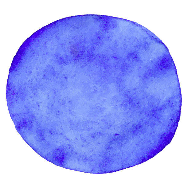 设计抽象手绘水彩背景。在蓝色孤立图片下载