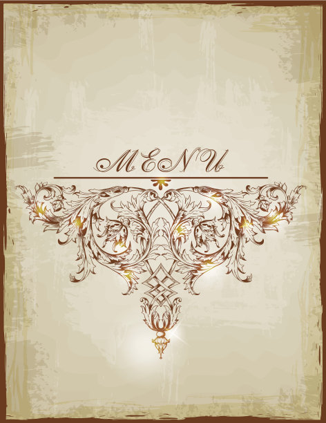 复古的菜单图片下载