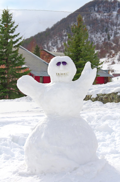 雪人戴太阳镜图片下载