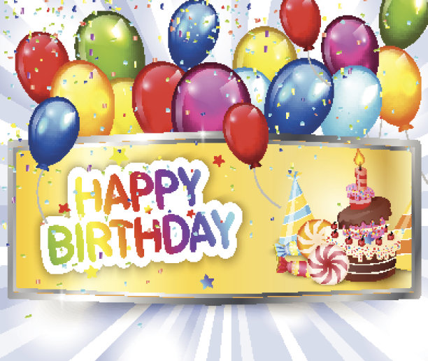 卡通生日背景图片下载