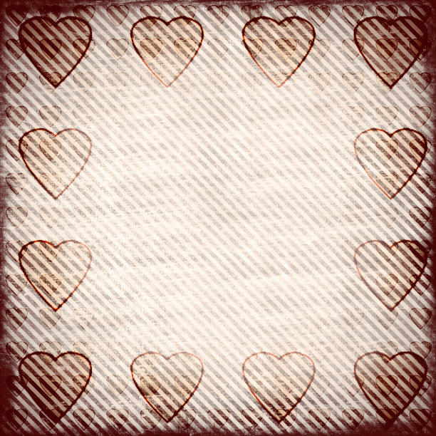 装饰grunge情人节背景与心形图片下载