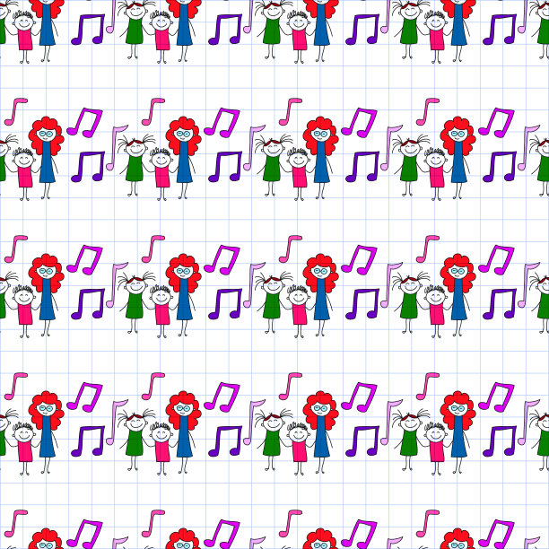 无缝彩色矢量图案图片下载