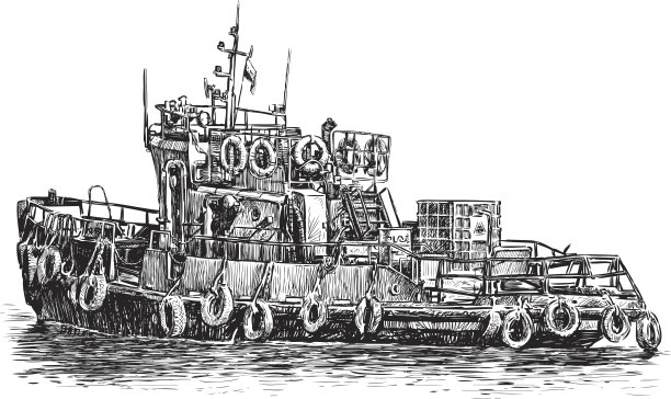 老拖船图片下载