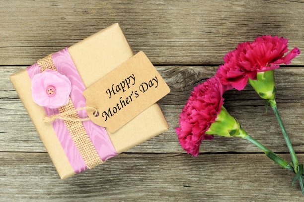 木质康乃馨的母亲节礼物图片下载