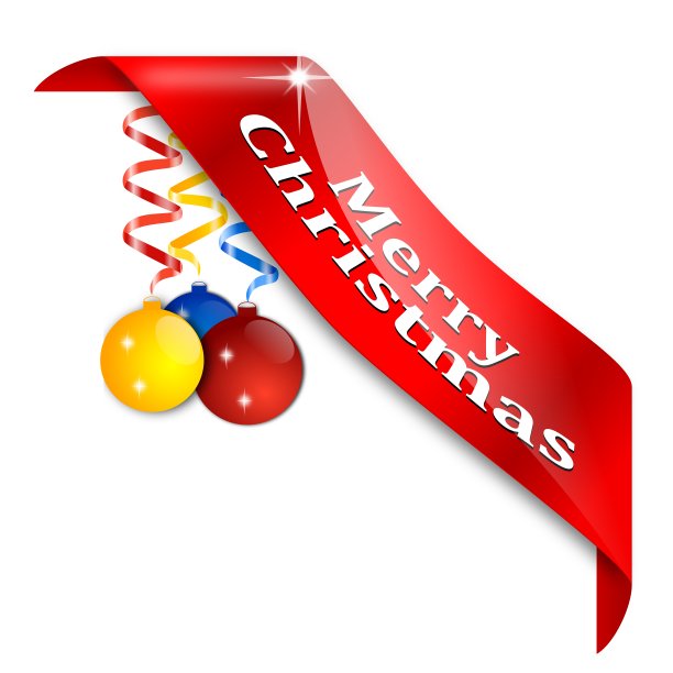 红色的角落写着“圣诞快乐”图片下载