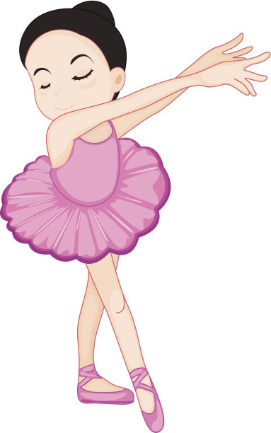 芭蕾舞者在白色上摆姿势图片下载