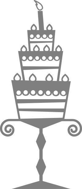 灰色蛋糕图标图片下载