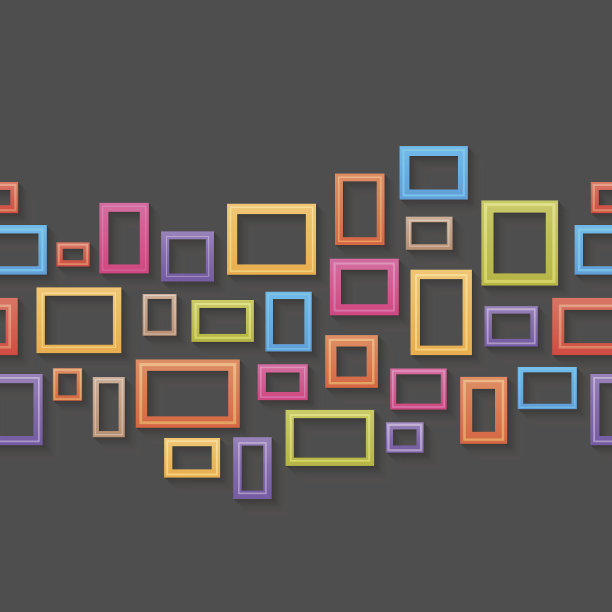 多彩的画框无缝的背景图片下载