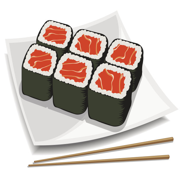 向量的寿司图片下载
