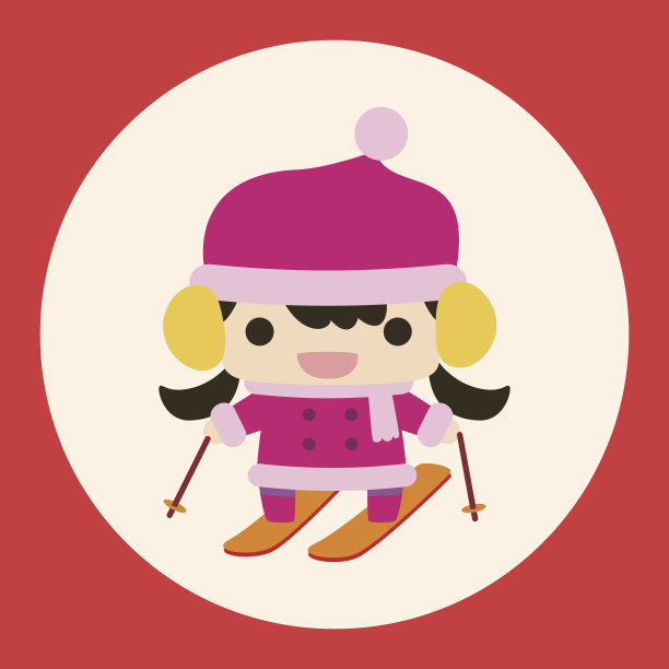 滑雪者主题元素图片下载