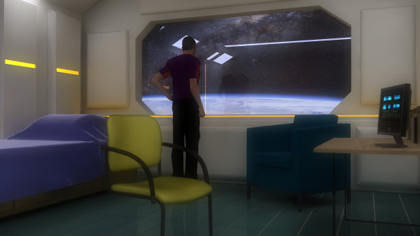 未来的房间和星球图片下载