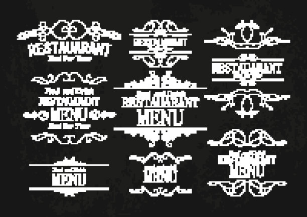 餐厅菜单的模板集图片下载