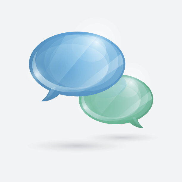 光滑的语音气泡图标上的白色背景图片下载
