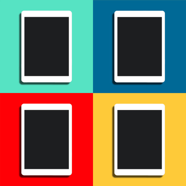 四片彩色背景片图片下载