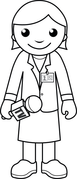 新闻记者-儿童涂色页面图片下载