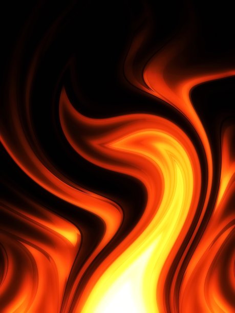 燃烧的火焰和火焰在黑色的背景图片下载