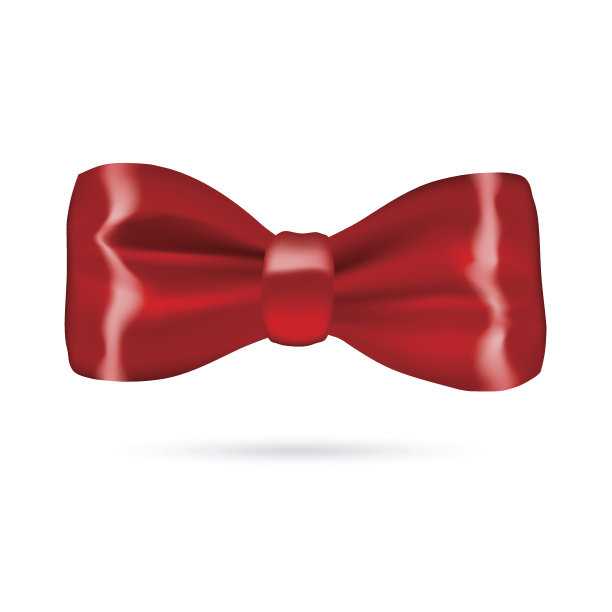 白色背景上的红色礼品蝴蝶结图片下载