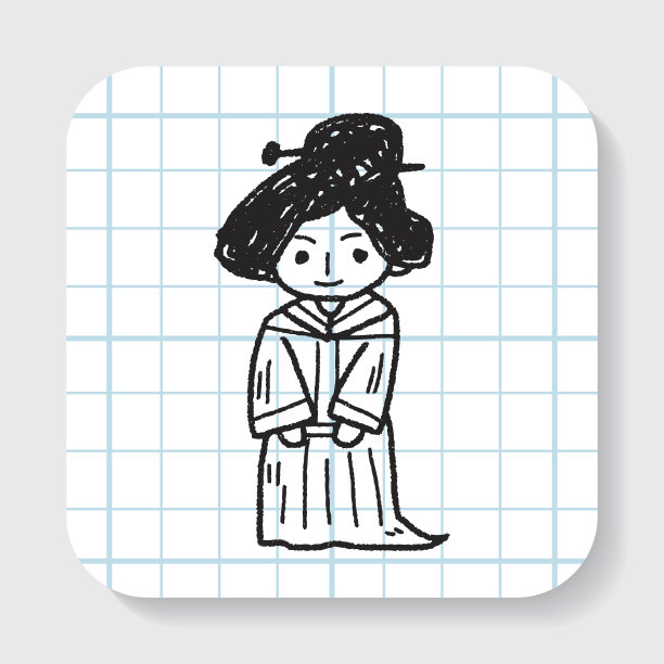 中国女人涂鸦图片下载