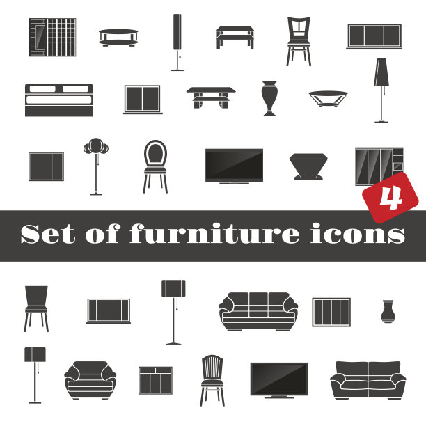 一套家具图标图片下载