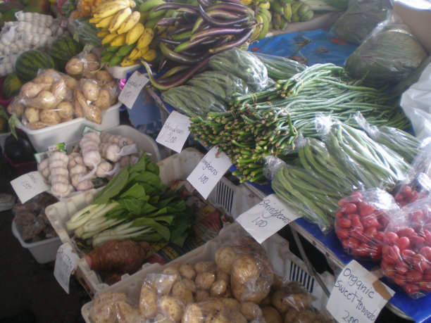 农贸市场的本地蔬菜图片下载