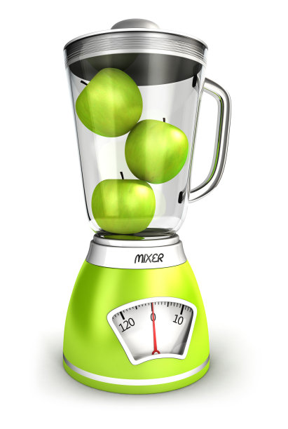 3d混合秤与苹果图片下载