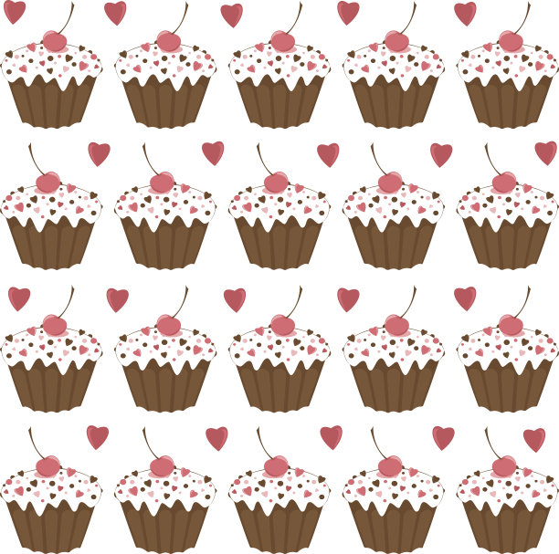 纸杯蛋糕庆祝模式图片下载