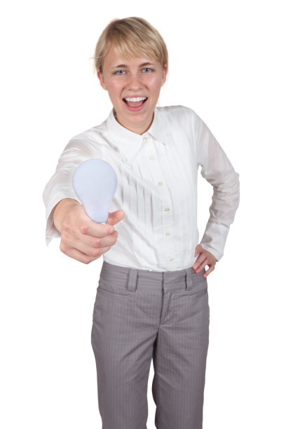 商人拿着灯泡图片下载