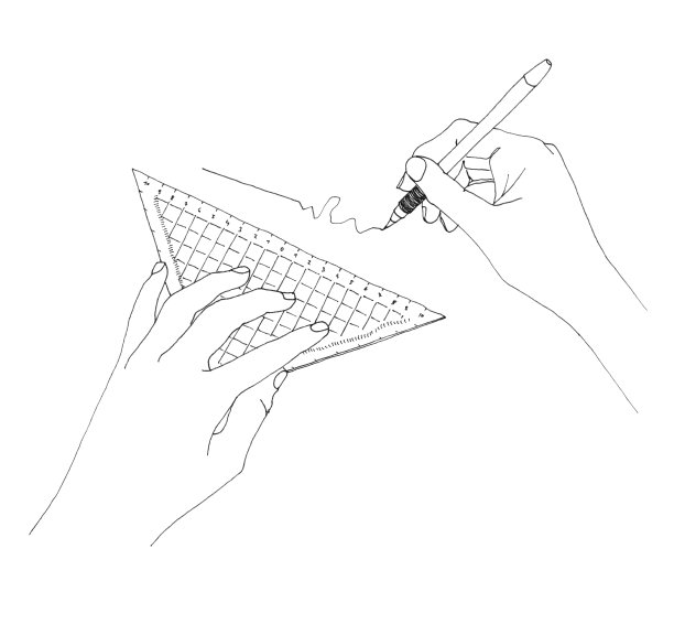 线画三角形和笔失败图片下载