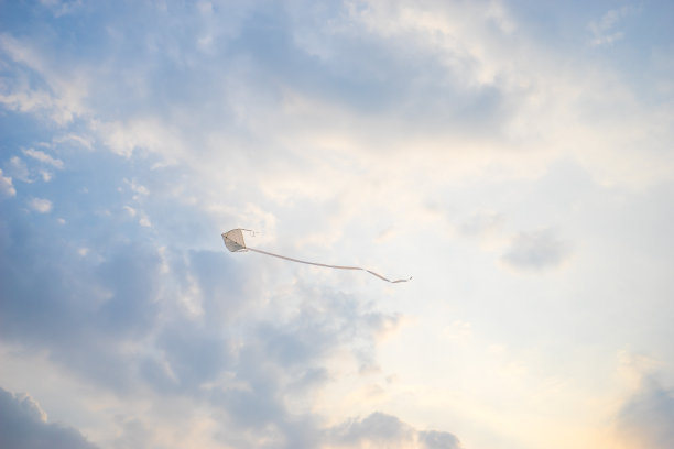 风筝在风中飞得很高。图片下载