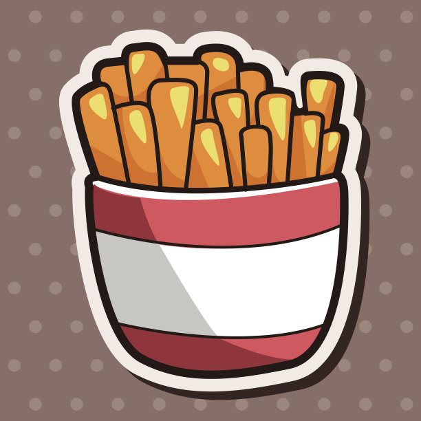 油炸食品主题炸薯条元素图片下载