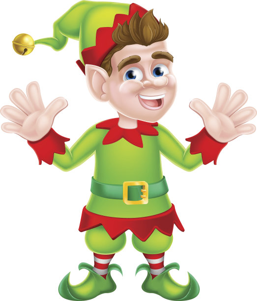 挥舞着圣诞精灵图片下载