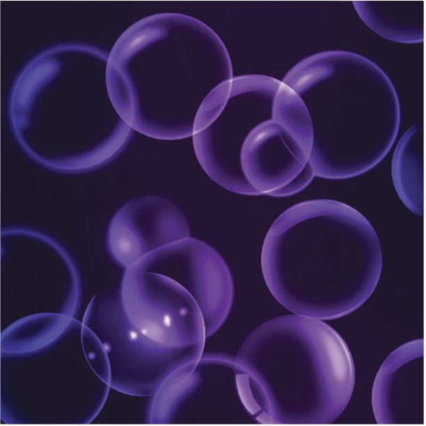 蓝色的深水背景与气泡。向量图片下载