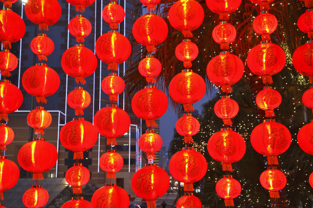 装饰的装饰红色小灯图片下载