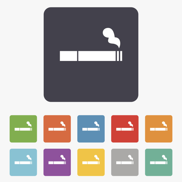 吸烟标志图标。香烟的象征。图片下载