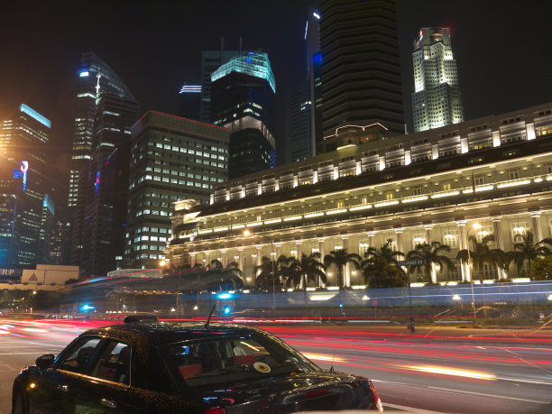 新加坡在晚上图片下载