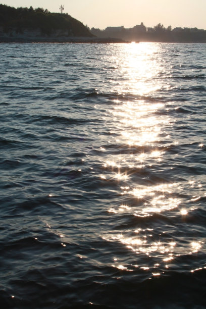 海上灯光图片下载