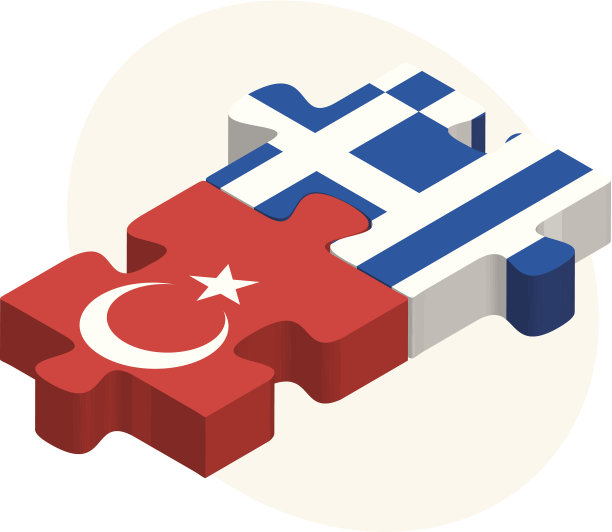 希腊和土耳其国旗拼图图片下载