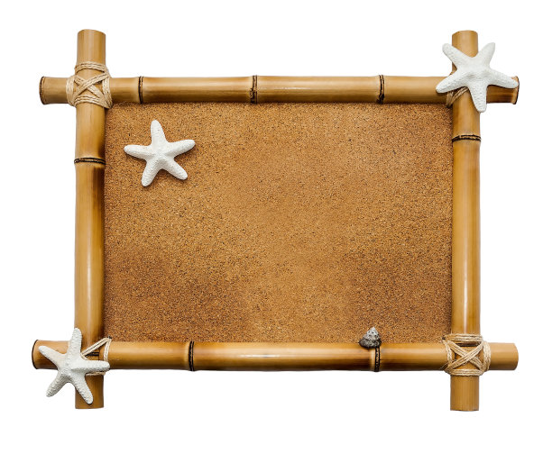 竹框架孤立在白色背景图片下载